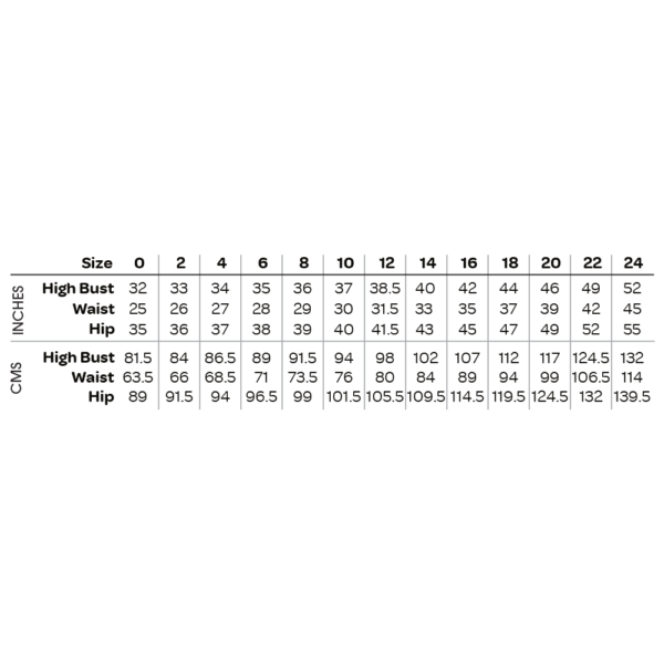 Tuesday Stitches Size Chart - on MaternitySewing.com